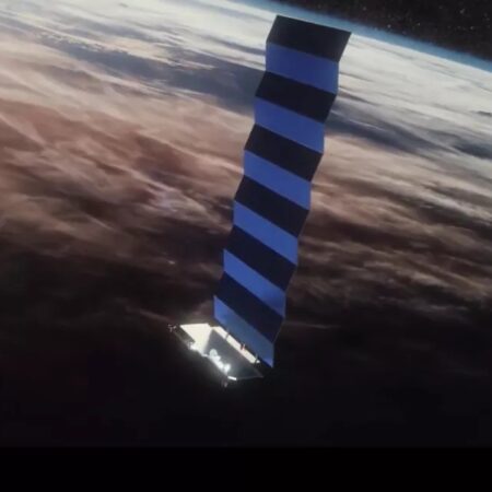 Artist's depiction of Starlink satellite